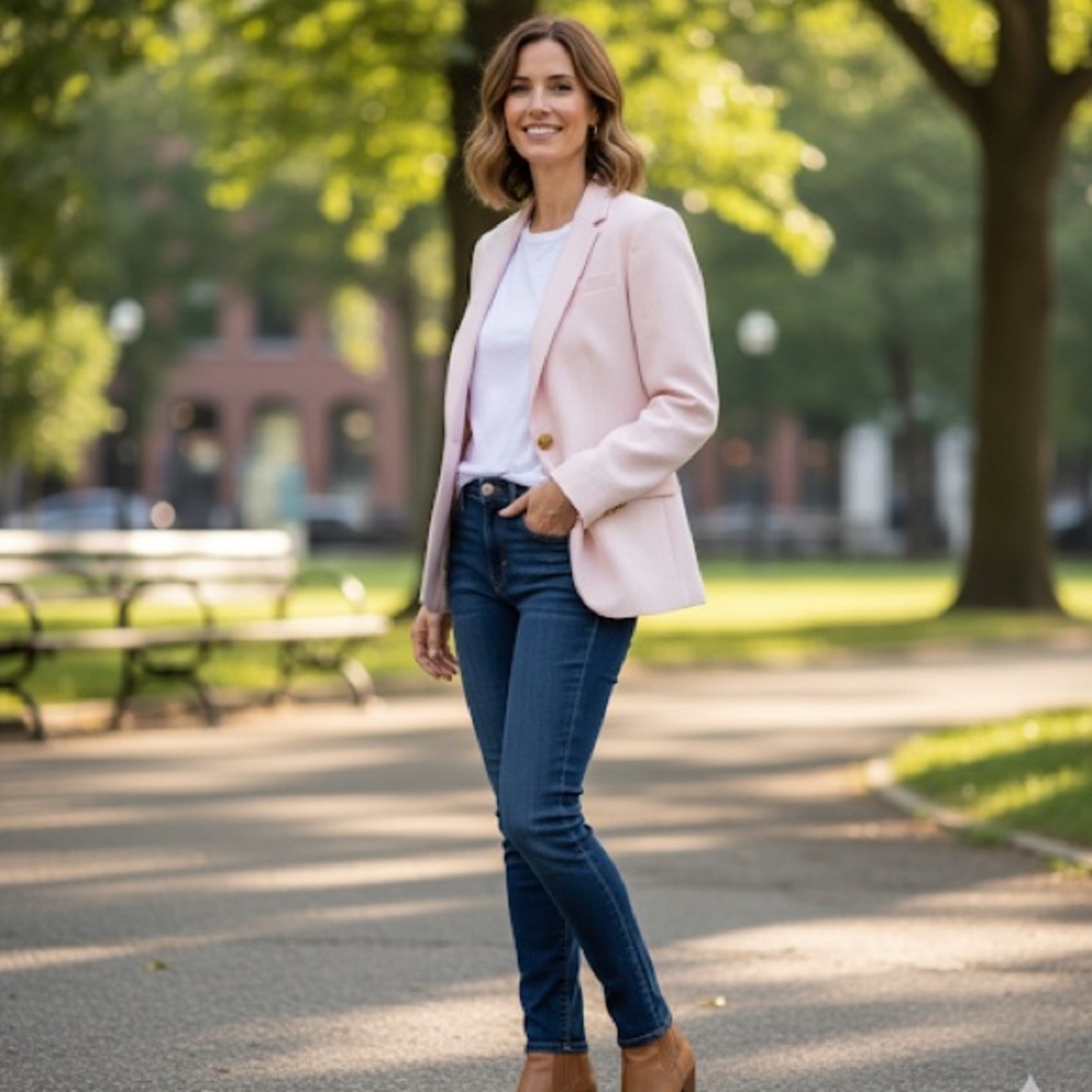 J. Crew Women's Dalton Pink Blazer